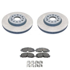 Front Rotors & Akebono ProACT Ceramic Brake Pads Kit for Blazer Traverse (2002–2023)