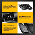 2X Headlight Assembly with LED DRL for Toyota Corolla (2011–2013)