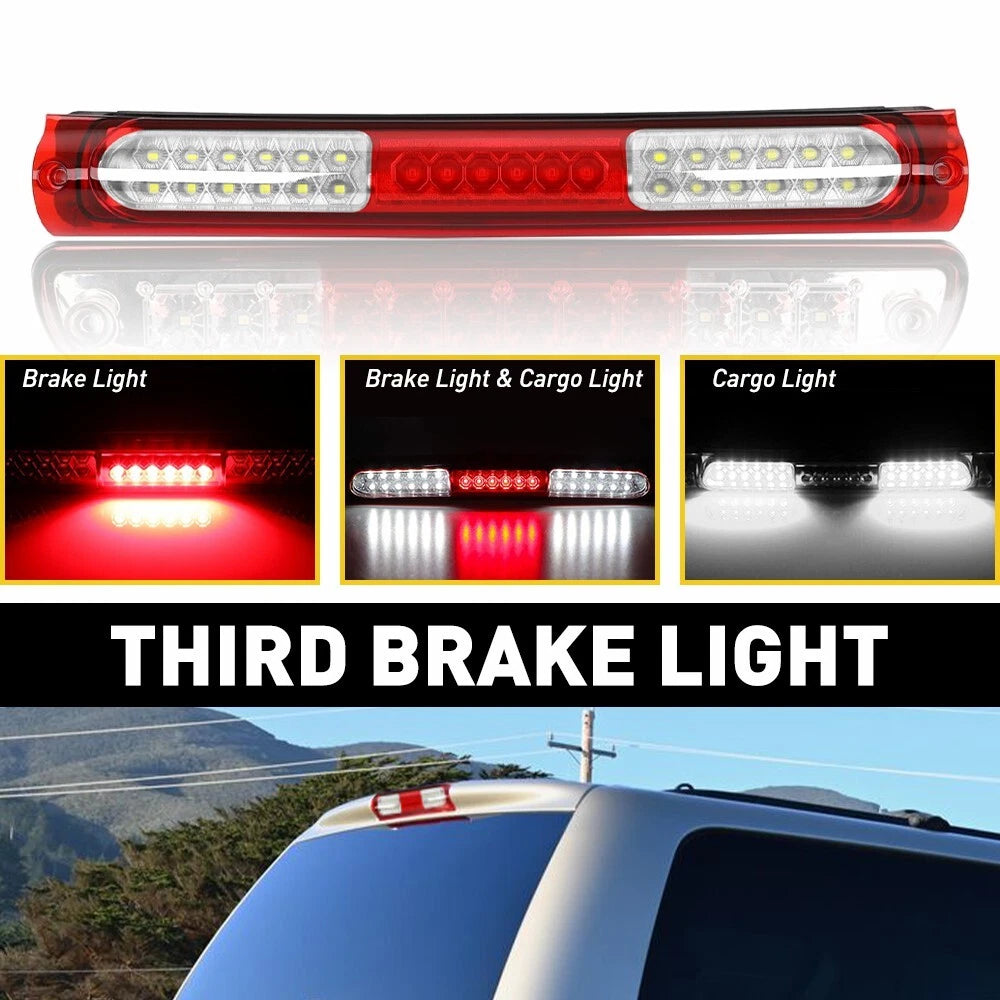 LED Third Brake Light for Ford F150 (1997–2003) Chrome Red Lens