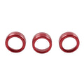 Set of 2 AC Climate Control Knob Ring Covers for Mazda 3 (2014–2018) CX-5 (2016–2019) Red