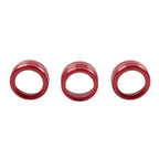 Set of 2 AC Climate Control Knob Ring Covers for Mazda 3 (2014–2018) CX-5 (2016–2019) Red
