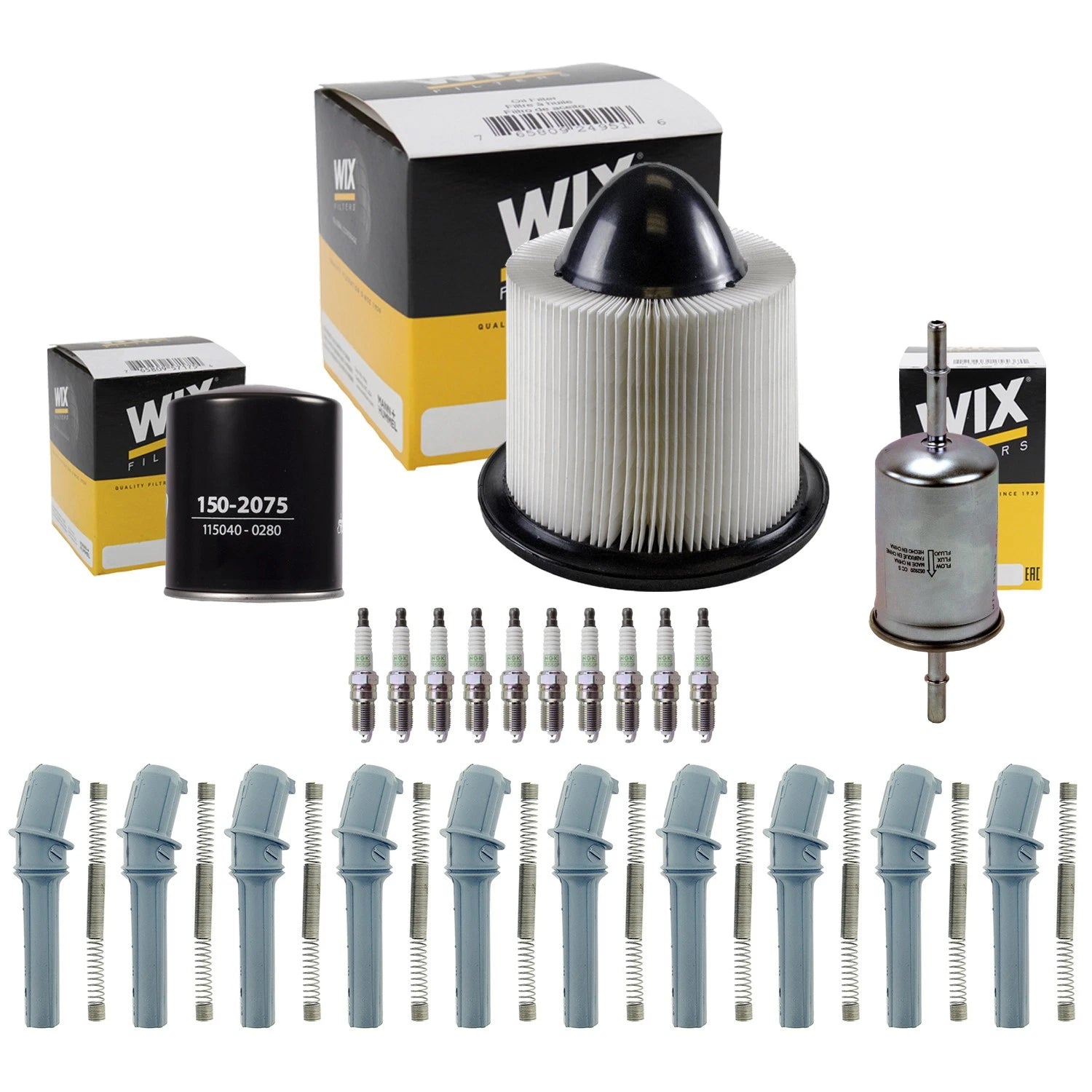 Tune Up Kit with 10 NGK Spark Plugs & Boots for E-Series F-Series (6.8 V10)