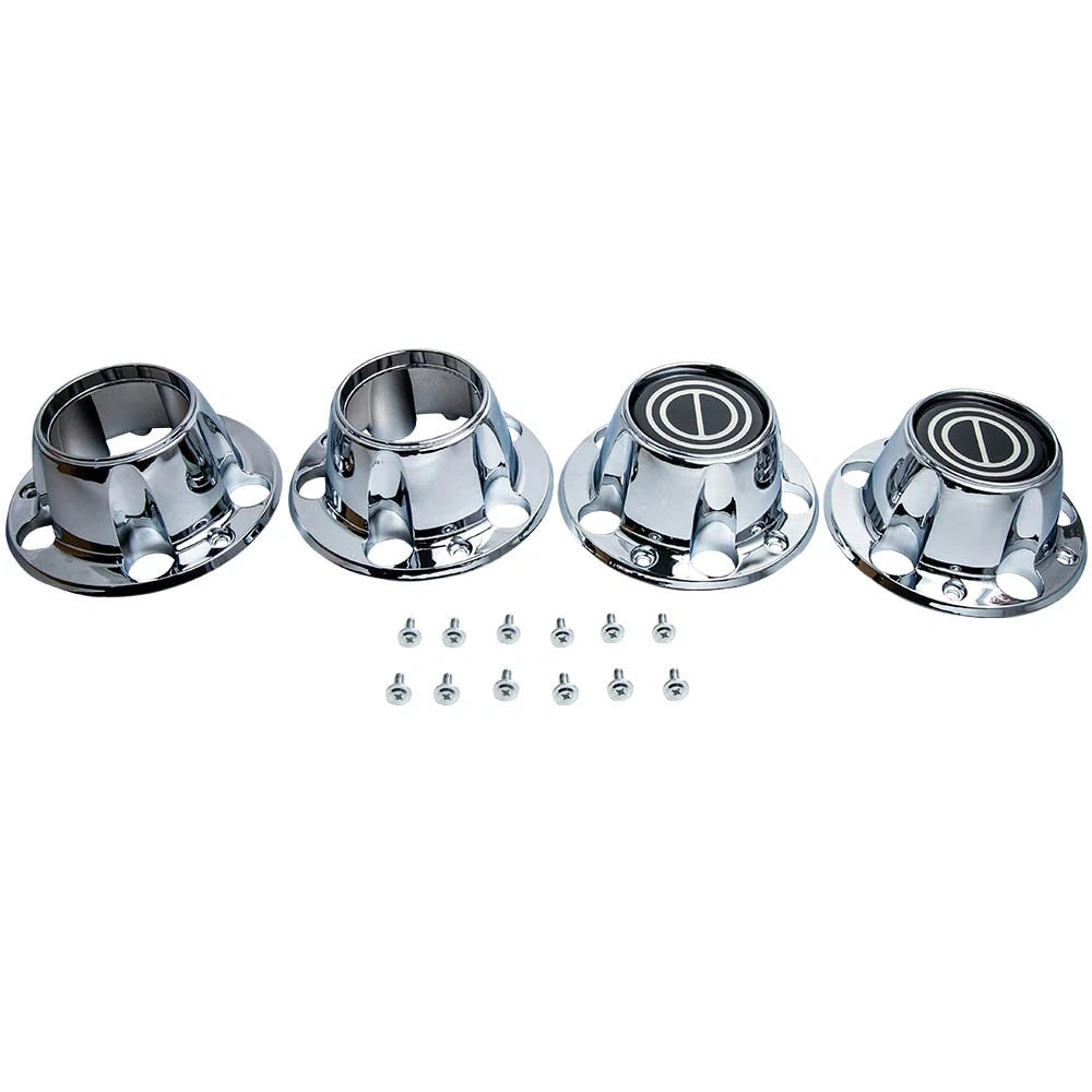 Set of 4 Chrome Wheel Hub Cap Center Covers for Bronco F150 Van 1980–1996