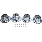Set of 4 Chrome Wheel Hub Cap Center Covers for Bronco F150 Van 1980–1996