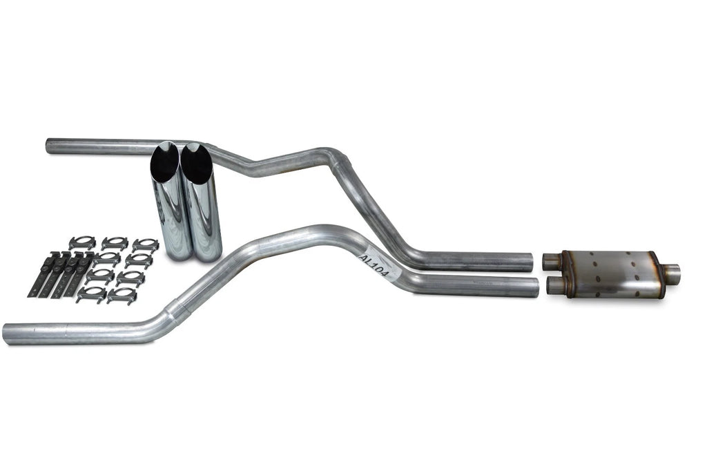 2.5" Dual Exhaust Kit for Ford F-150 (2004–2014) with Slash Tips