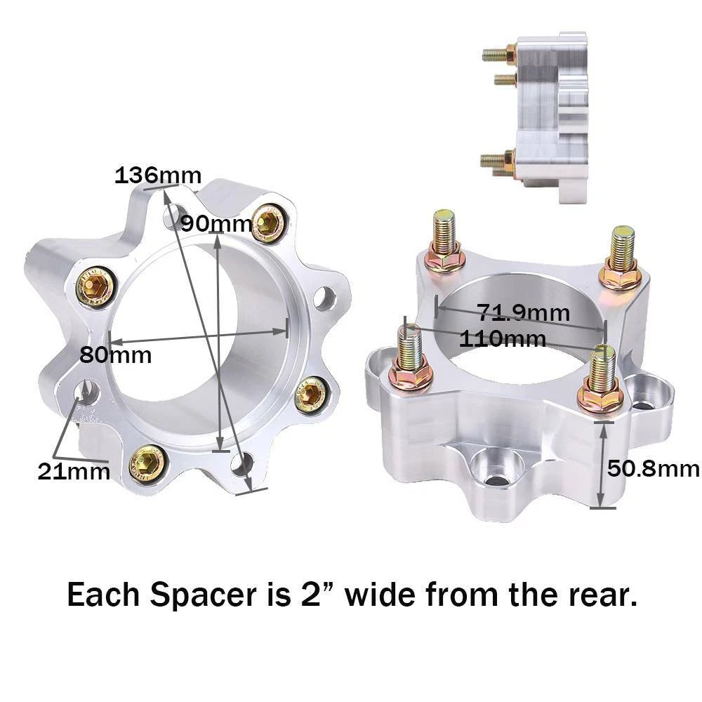 2X Rear Wheel Spacers 4/110 for Honda TRX400EX (1999–2008)