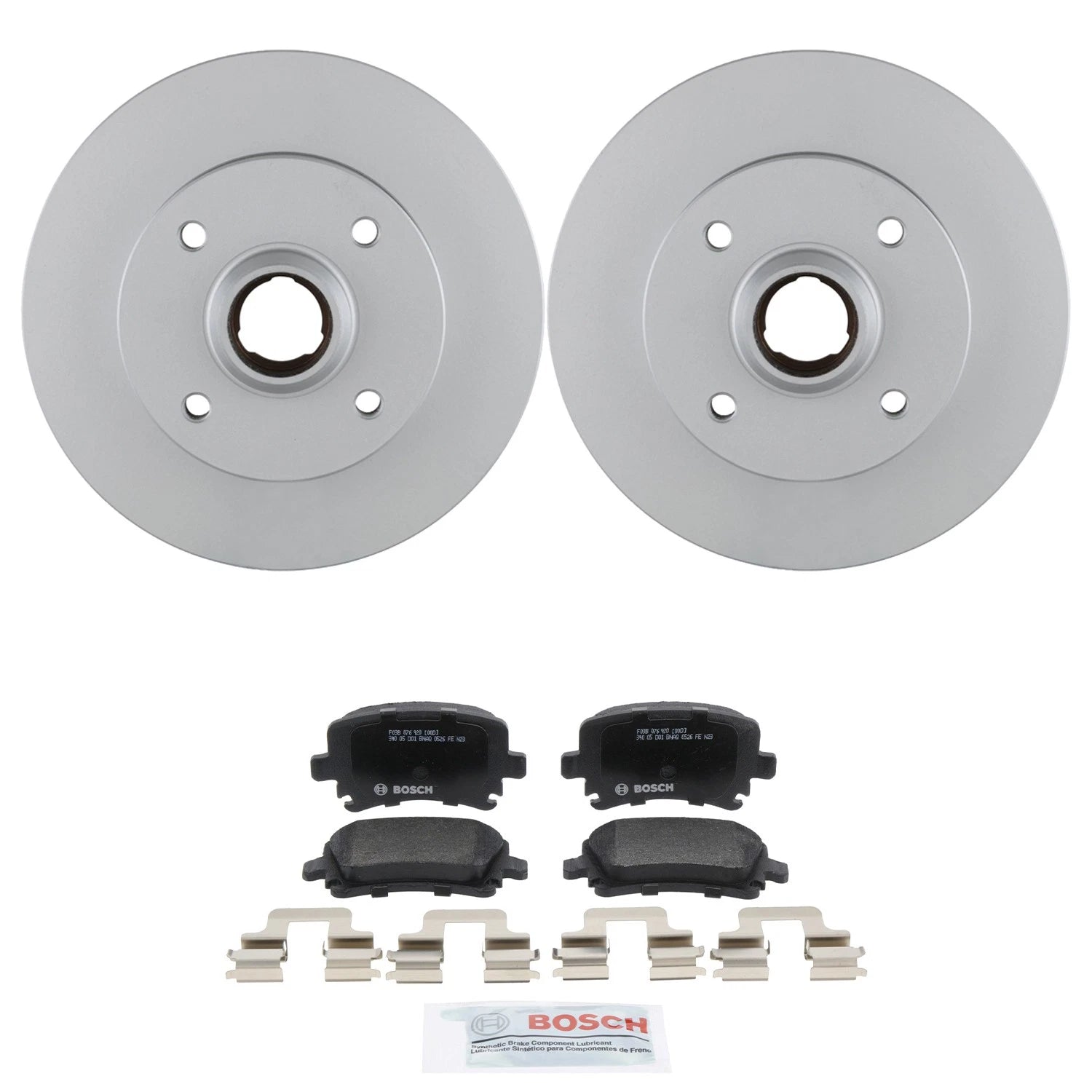 Bosch Rear Disc Brake Rotors & Semi-Met Brake Pads Kit for A3 Quattro GTI Tiguan (2006–2021)