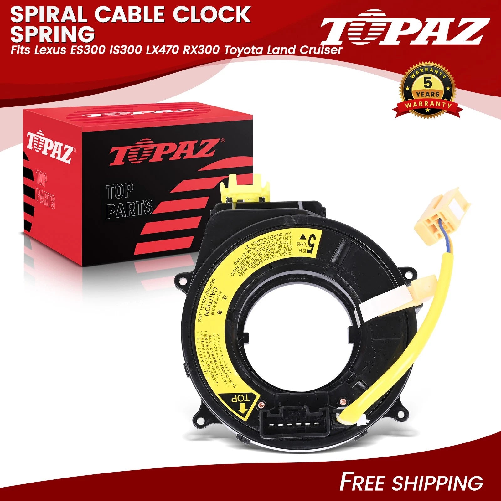Spiral Cable Clock Spring for Lexus ES300 IS300 LX470 RX300 (1992–2006)