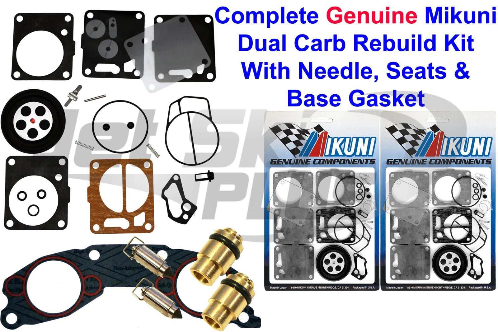 Mikuni Carb Rebuild Kit & Needle/Seat for Yamaha XL 700 (1998–2000)