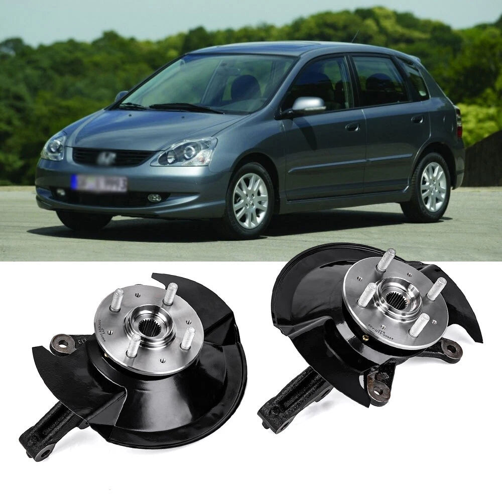 2Pcs Front Wheel Hub Bearing Steering Knuckle Assy for Honda Civic (2003–2005)