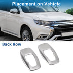 2 Pcs Headlight Trim Bezel for Mitsubishi Outlander (2022–2024) ABS