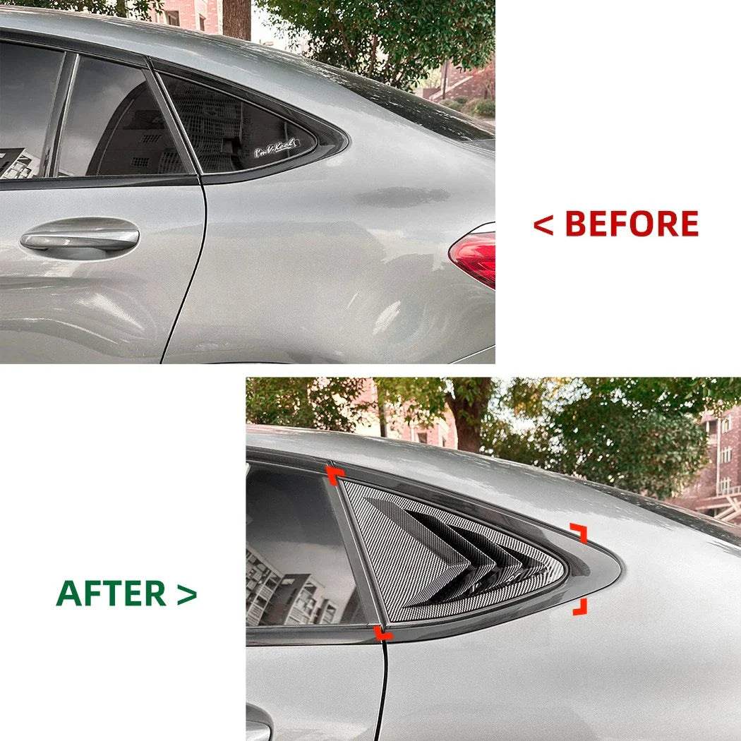 Carbon Style Window Louver Cover for Benz GLC-Class Coupe (2016–2022)