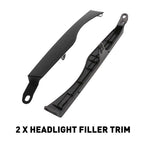 Set of 4 Front Bumper Grille Headlight Filler Trim Panels for Toyota Tacoma (2005–2011)