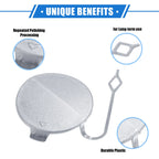 Tow Hook Eye Hole Cover Cap for BMW F32 (2012–2019) Silver Tone Right