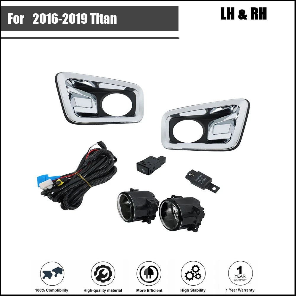 Set of 2 Bumper Fog Lights for Titan (2016–2019)