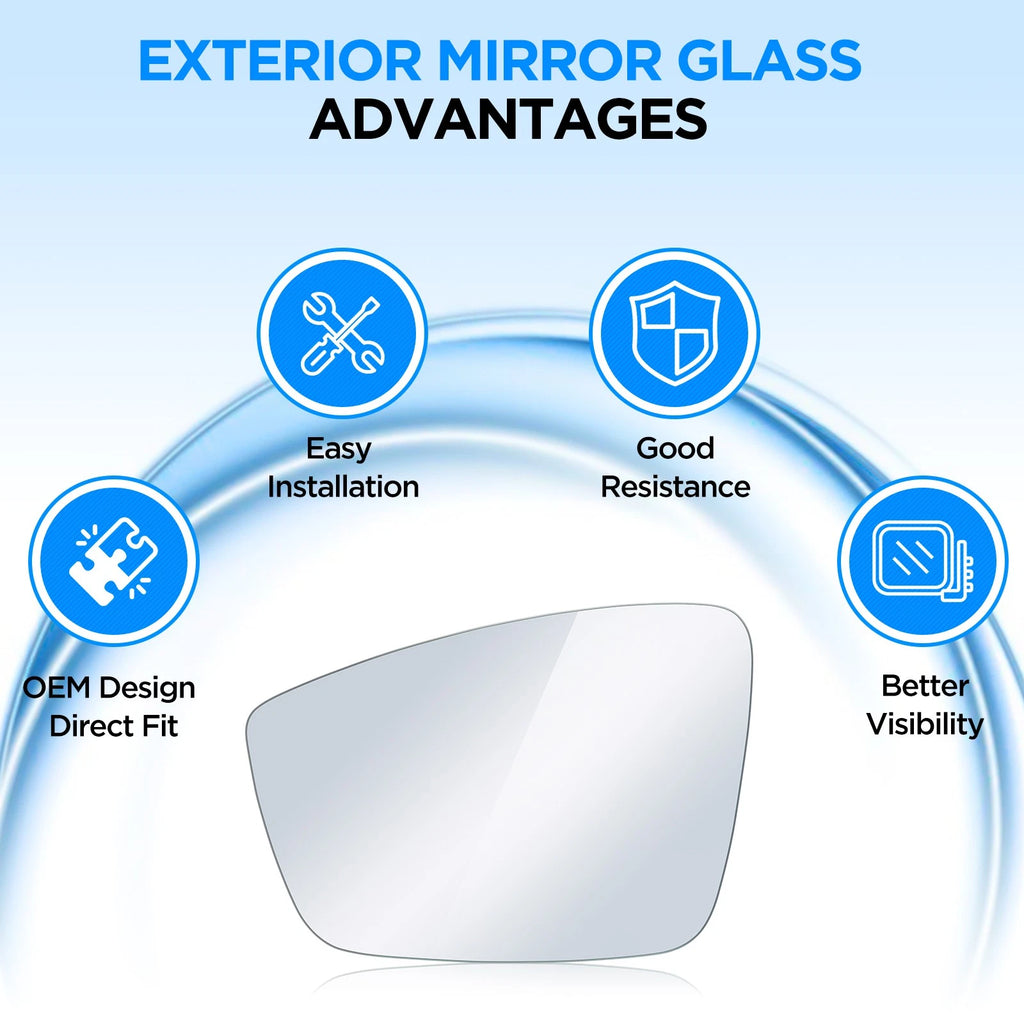 Mirror Glass Replacement for Volkswagen Beetle (2011–2019) RH