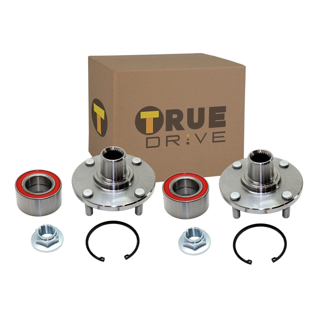 Set of 2 Wheel Hubs for Ford Focus (2000–2011) Front with Bearing