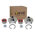 Set of 2 Wheel Hubs for Ford Focus (2000–2011) Front with Bearing