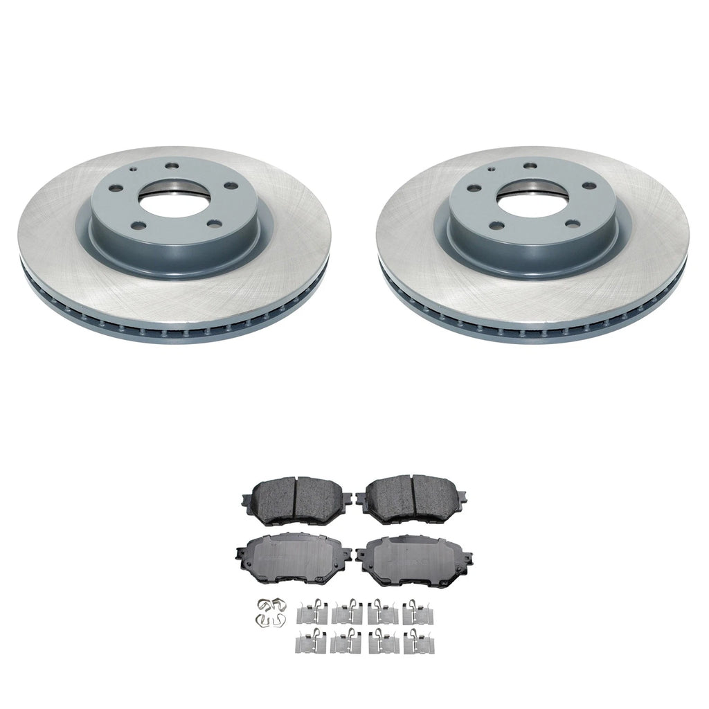 Front Rotors & Akebono ProACT Ceramic Brake Pads Kit for 3 Sport (FWD)
