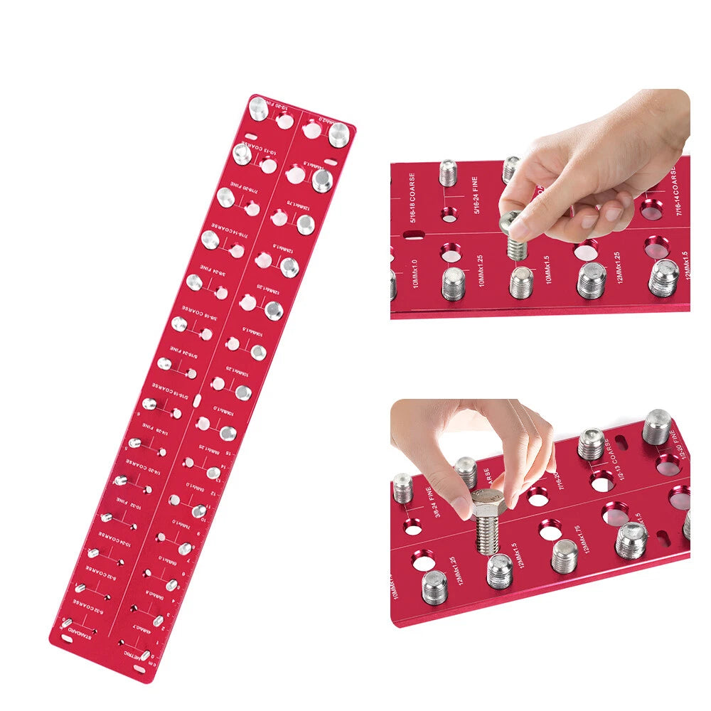 28-Hole Thread Checker for Inch and Metric Screws