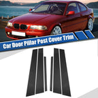 Gloss Carbon Pattern Door Window Pillar Post Cover Trim for BMW 3 Series (1998–2006)