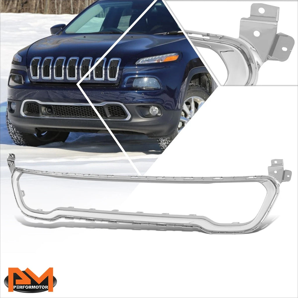 Front Lower Bumper Grill Trim Moulding for Jeep Cherokee Latitude (2014–2018)