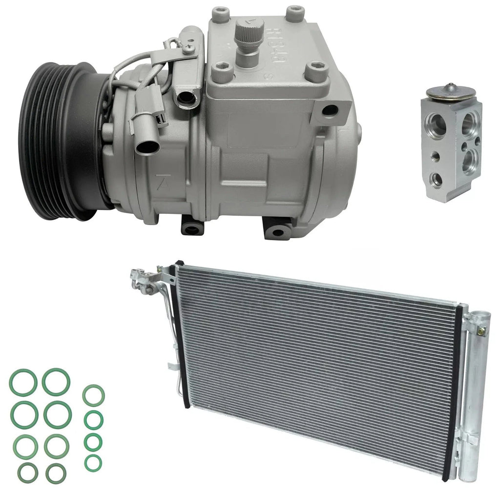 A/C Compressor Kit With Condenser Replacement for Hyundai Genesis Coupe 2012–2013