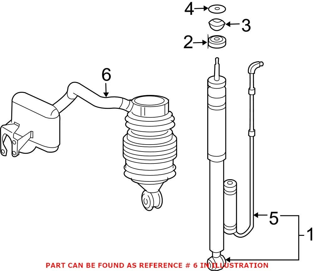 Genuine OEM Rear Air Suspension Spring 211320082580 for Mercedes