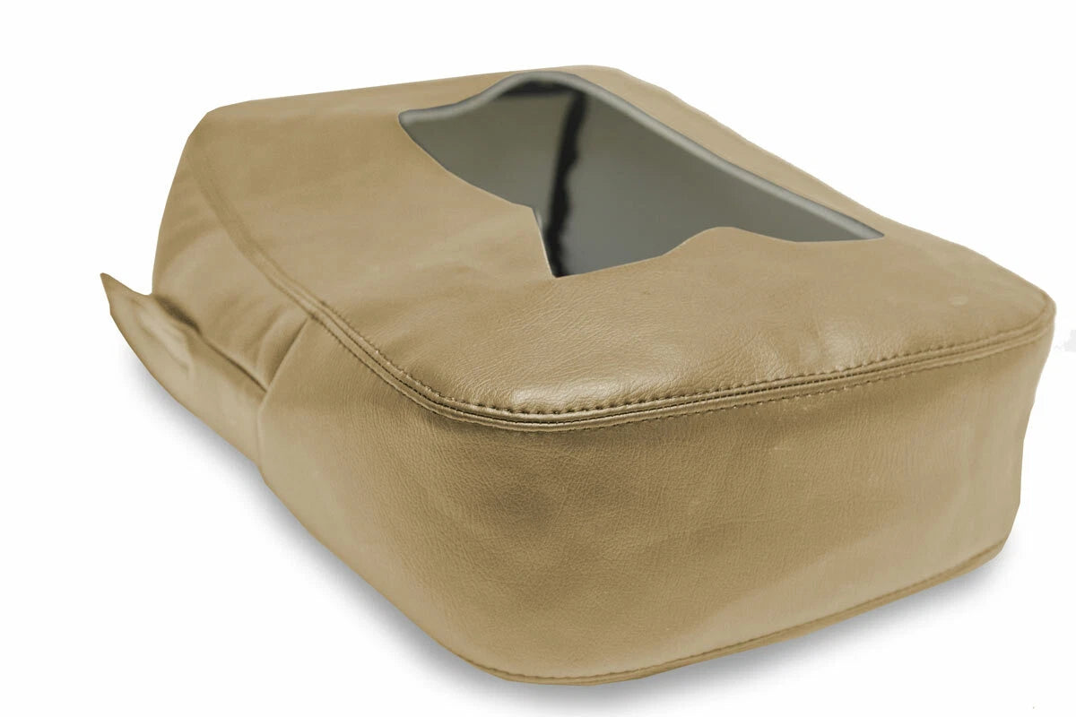 Console Lid Jump Seat Cover for Chevrolet Silverado (2007–2013) Beige PVC Leather