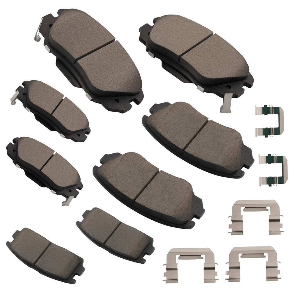 Front & Rear Ceramic Brake Pads Kit for Chevrolet Equinox / GMC Terrain (2010–2017)