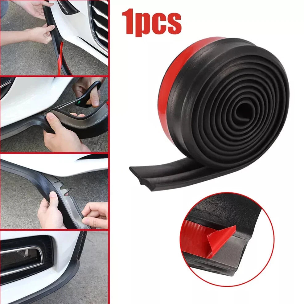 2.5M Front Bumper Lip Splitter Body Spoiler Chin Skirt Universal Black