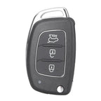 Flip Remote Key Fob Case Shell for 2013-2014 Hyundai Santa Fe (3 Buttons)