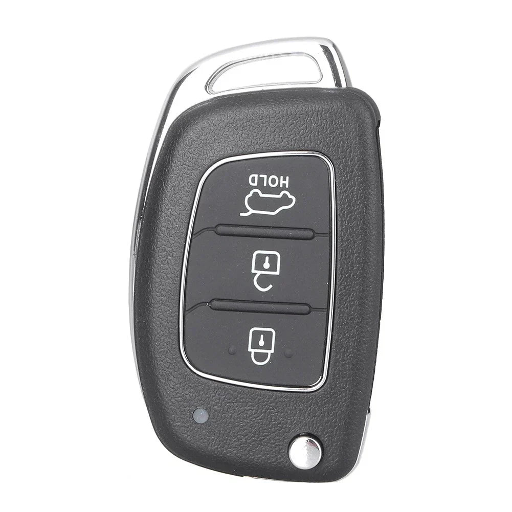 Flip Remote Key Fob Case Shell for 2013-2014 Hyundai Santa Fe (3 Buttons)