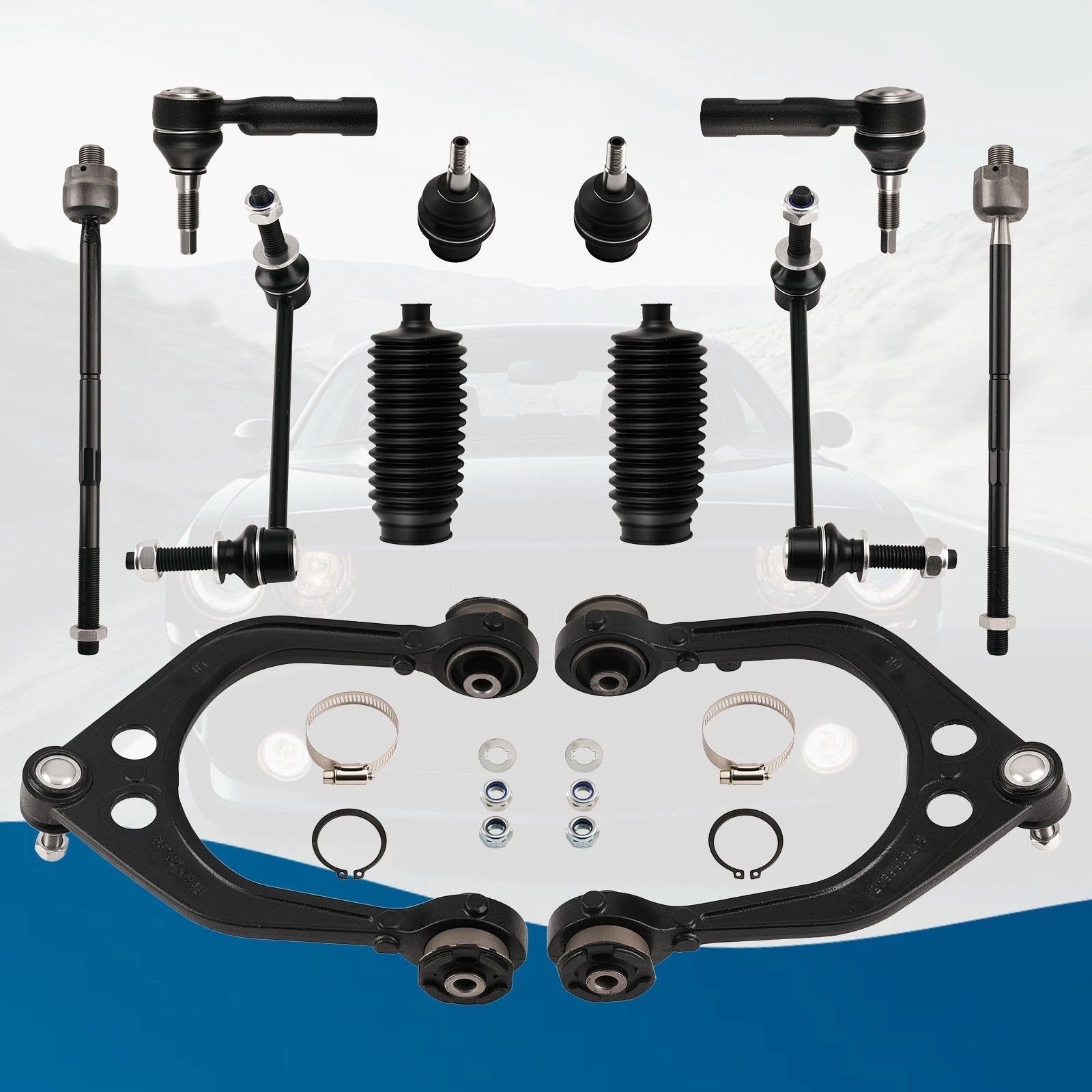16pcs Strut Shock & Lower Control Arm for Chrysler 300 (2005–2010)