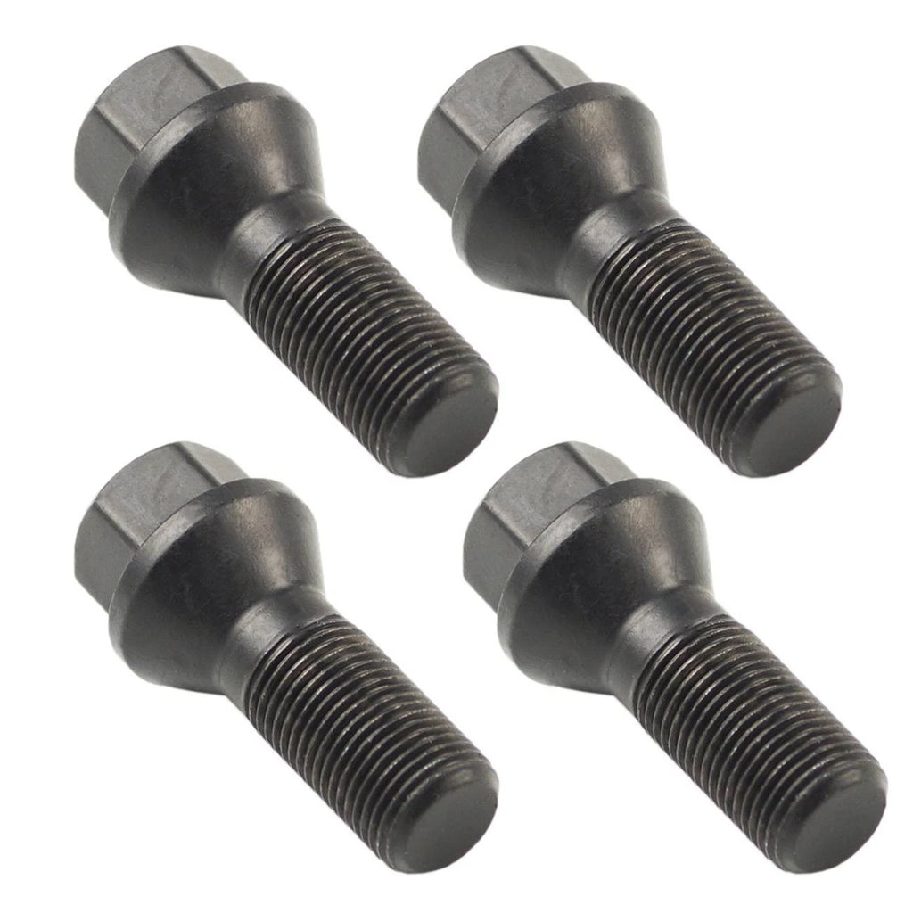 Set of 4 Black Wheel Lug Bolts for BMW F20 F30 F07 F25 E70 (2012–2019)