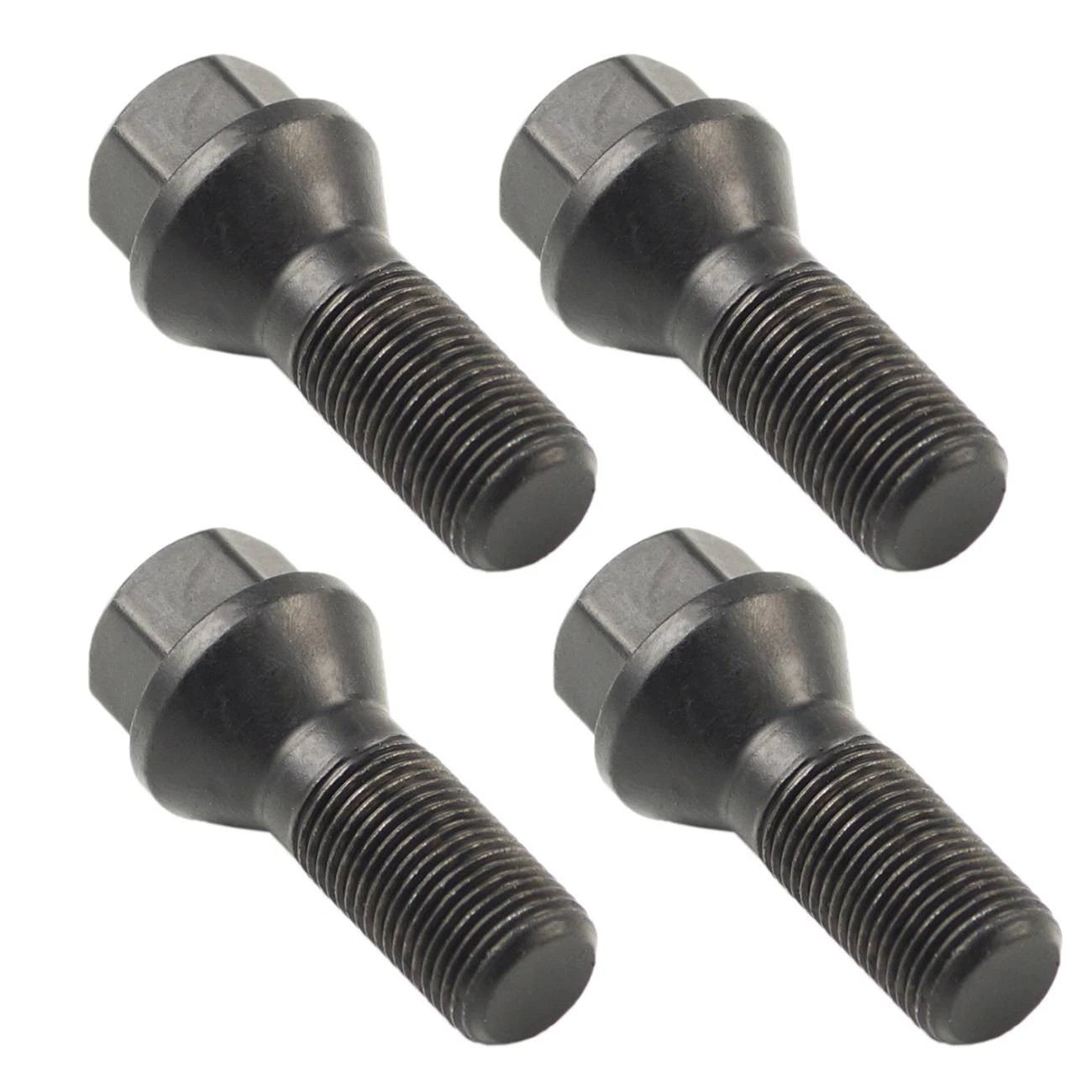 Set of 4 Black Wheel Lug Bolts for BMW F20 F30 F07 F25 E70 (2012–2019)
