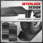 Set of 4 Tire Saver Ramps for Trucks RVs (40000 lbs, 17.32"L x 7.87"W x 1.57"H)
