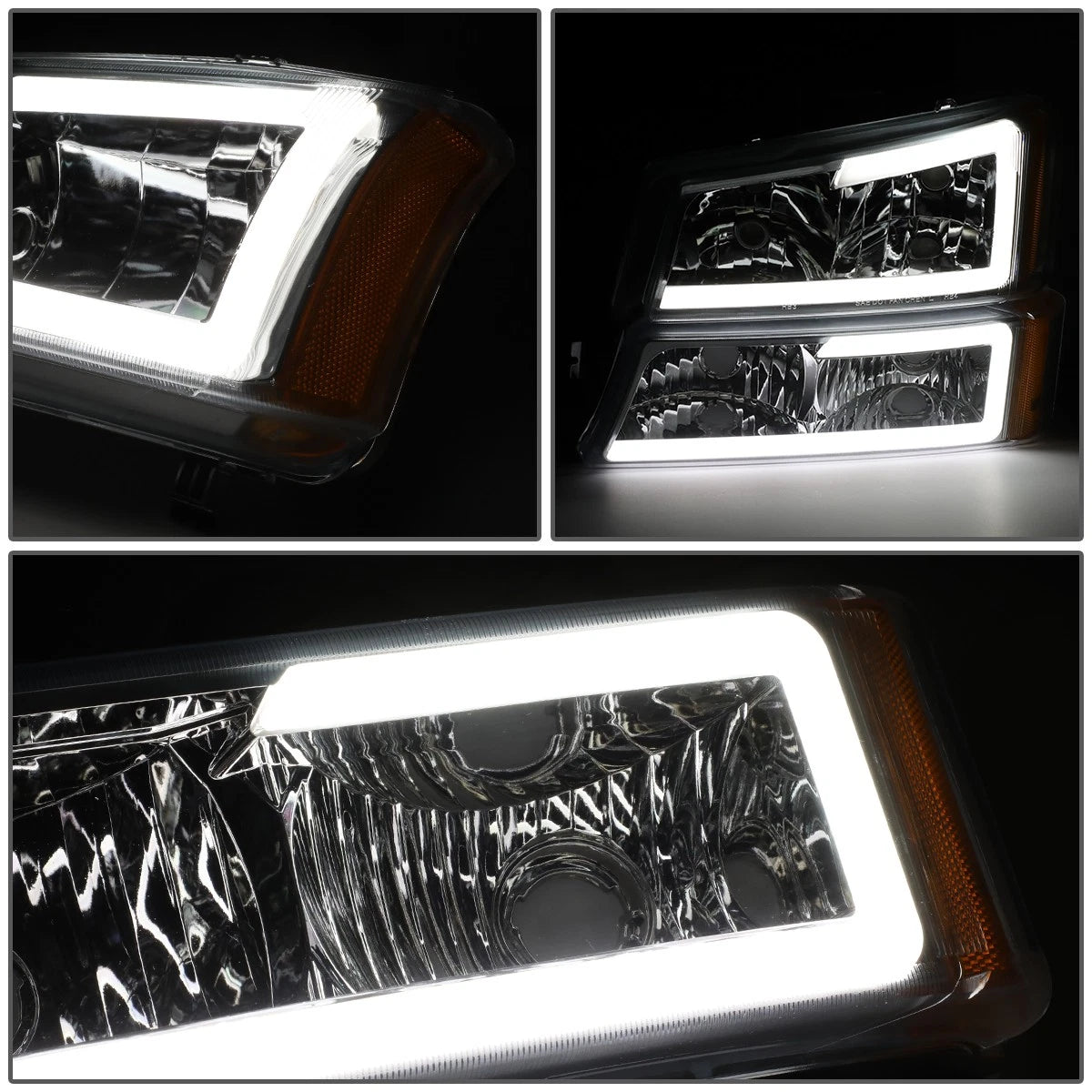 LED DRL Headlight Bumper Signal Lamps for Chevy Silverado Avalanche (2003–2007)