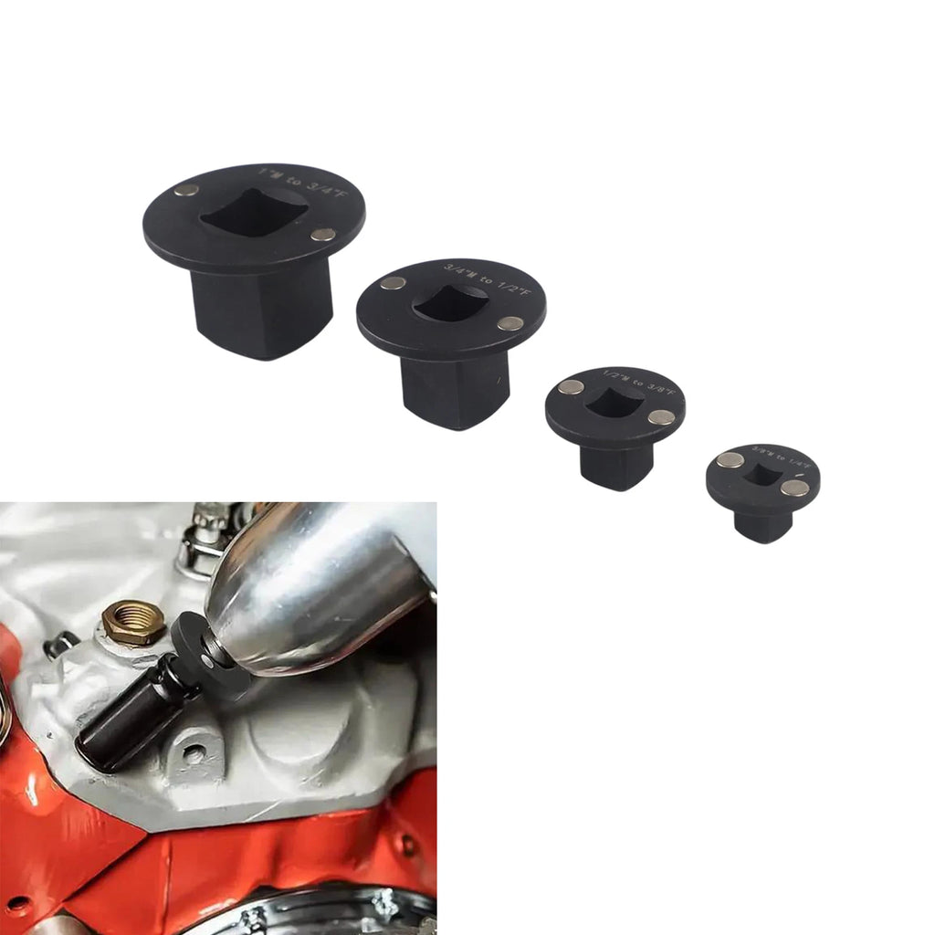 Set of 4 Low Profile Magnetic Socket Holders for Workshop