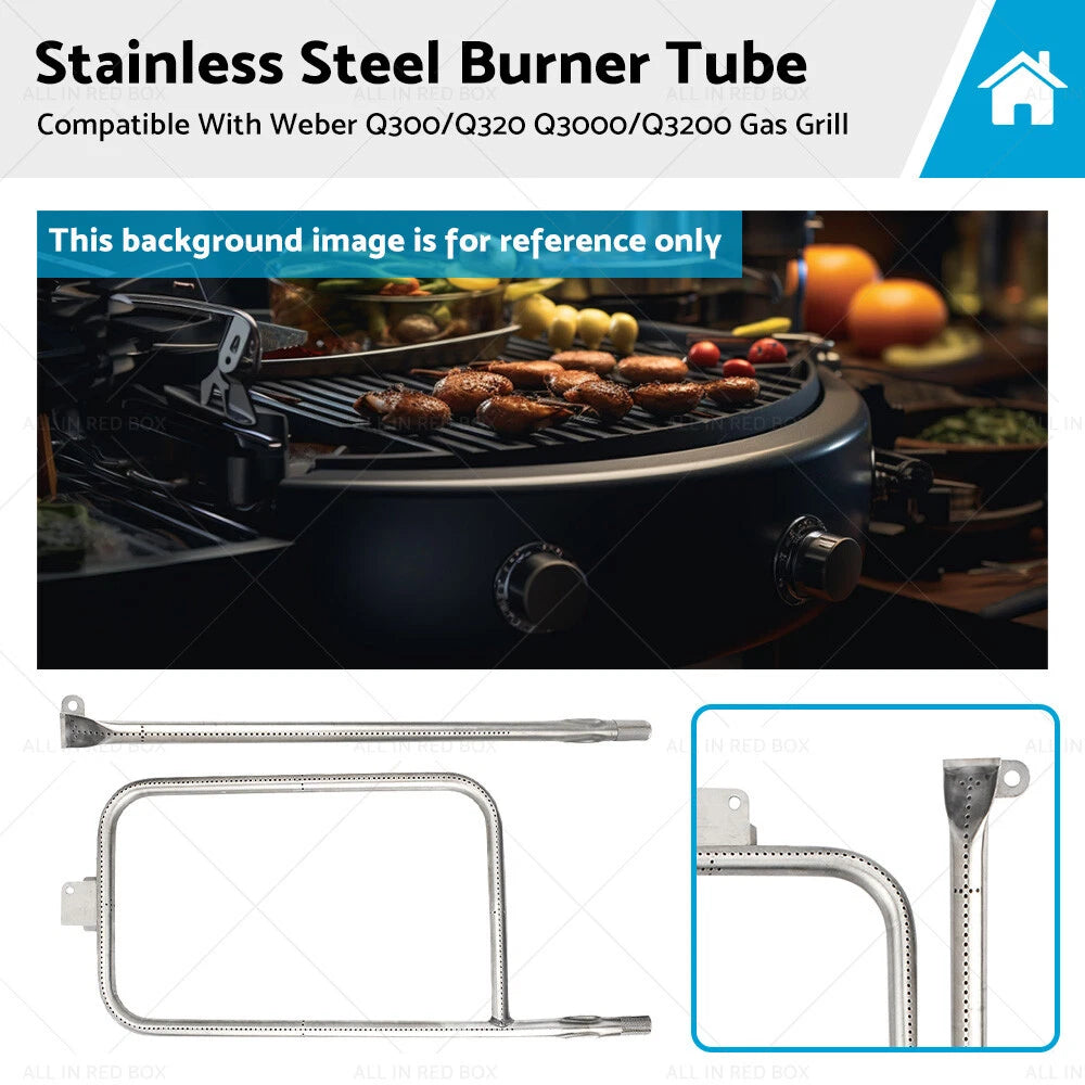 Stainless Steel Burner Tube for Weber Q300 Q320 Q3000 Q3200 (2007–2013)