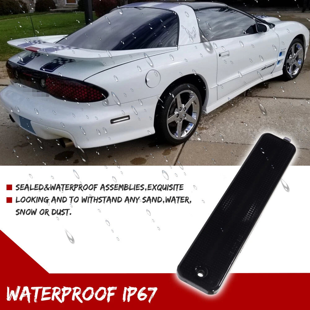 2X Smoked White LED Rear Side Marker Lights for Pontiac Firebird (1993–2002)