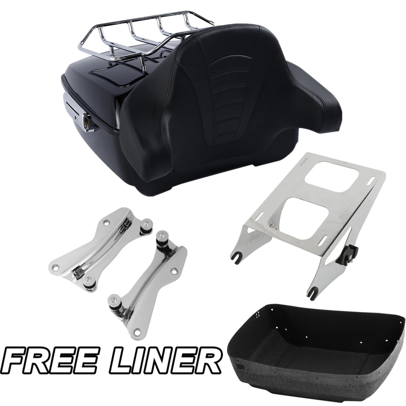 Trunk Pad Rack Mount Docking Hardware for Harley Touring Glide (2014–2025)
