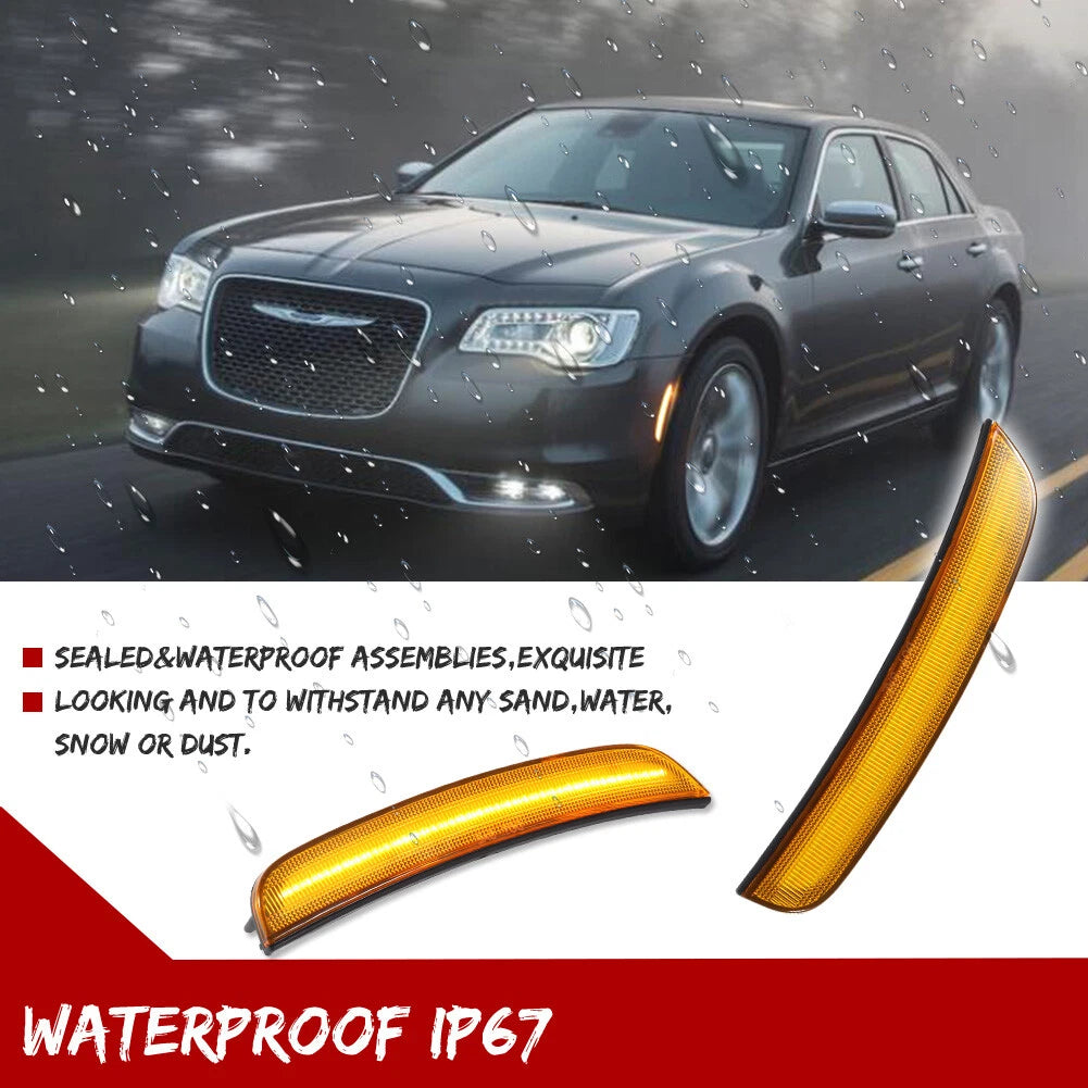 Amber LED Front Side Marker Lights for Chrysler 300 (2015–Present)