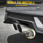 Chrome Dual Exhaust Pipe Tail Muffler Tip for Car