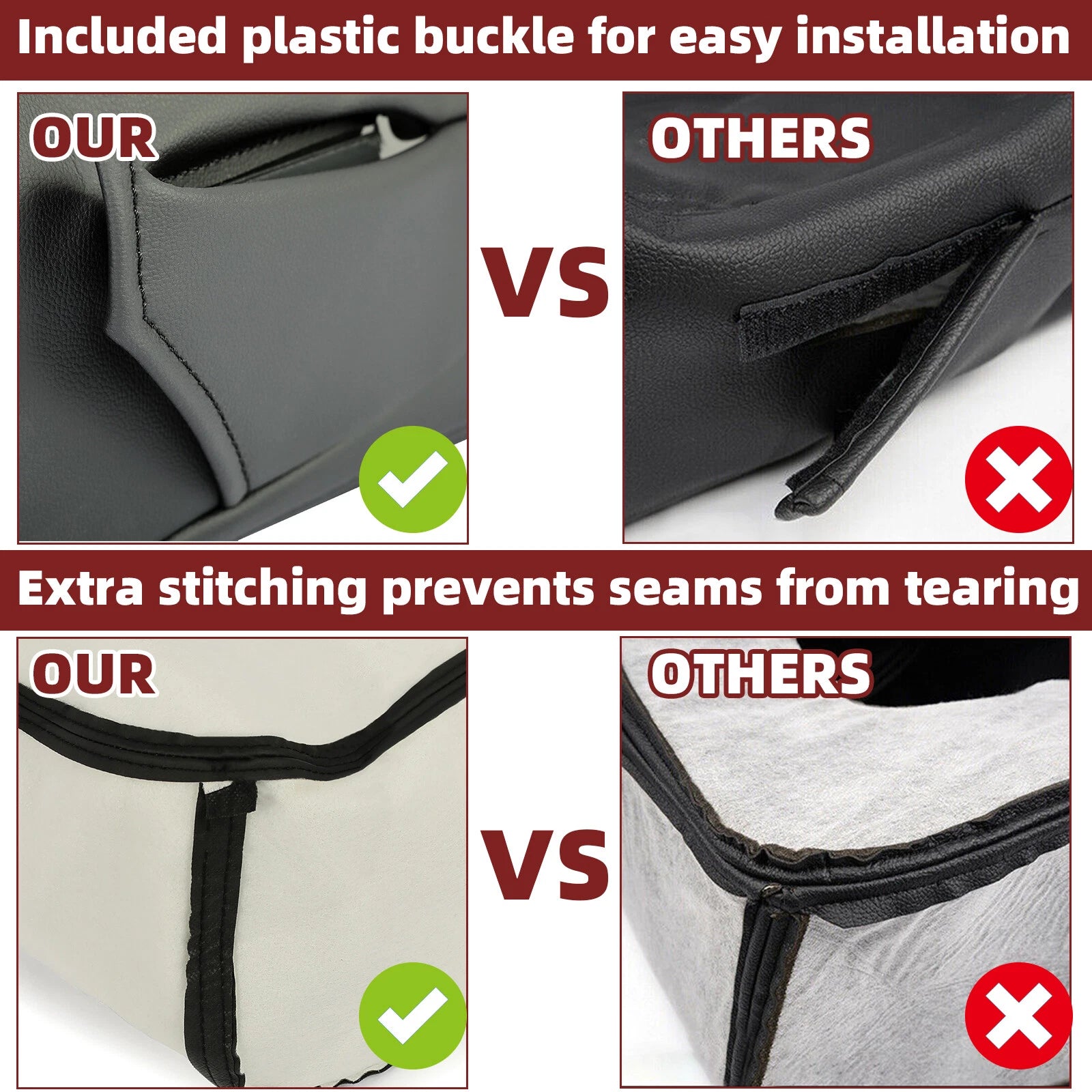 Leather Console Armrest Lid Cover for Chevrolet Silverado Tahoe Sierra (2007–2014)