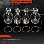 Set of 4 Front Upper & Lower Suspension Ball Joints for Ford F-250 F-350