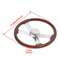 18in Chrome Wood Steering Wheel for Freightliner Kenworth Peterbilt Volvo