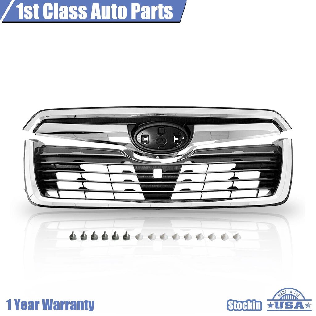 Chrome Mesh Front Bumper Grille for Subaru Forester (2019-2021)