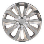Wheel Covers 10 Spoke Silver Universal Set of 4 for 14 Inch (Universal)