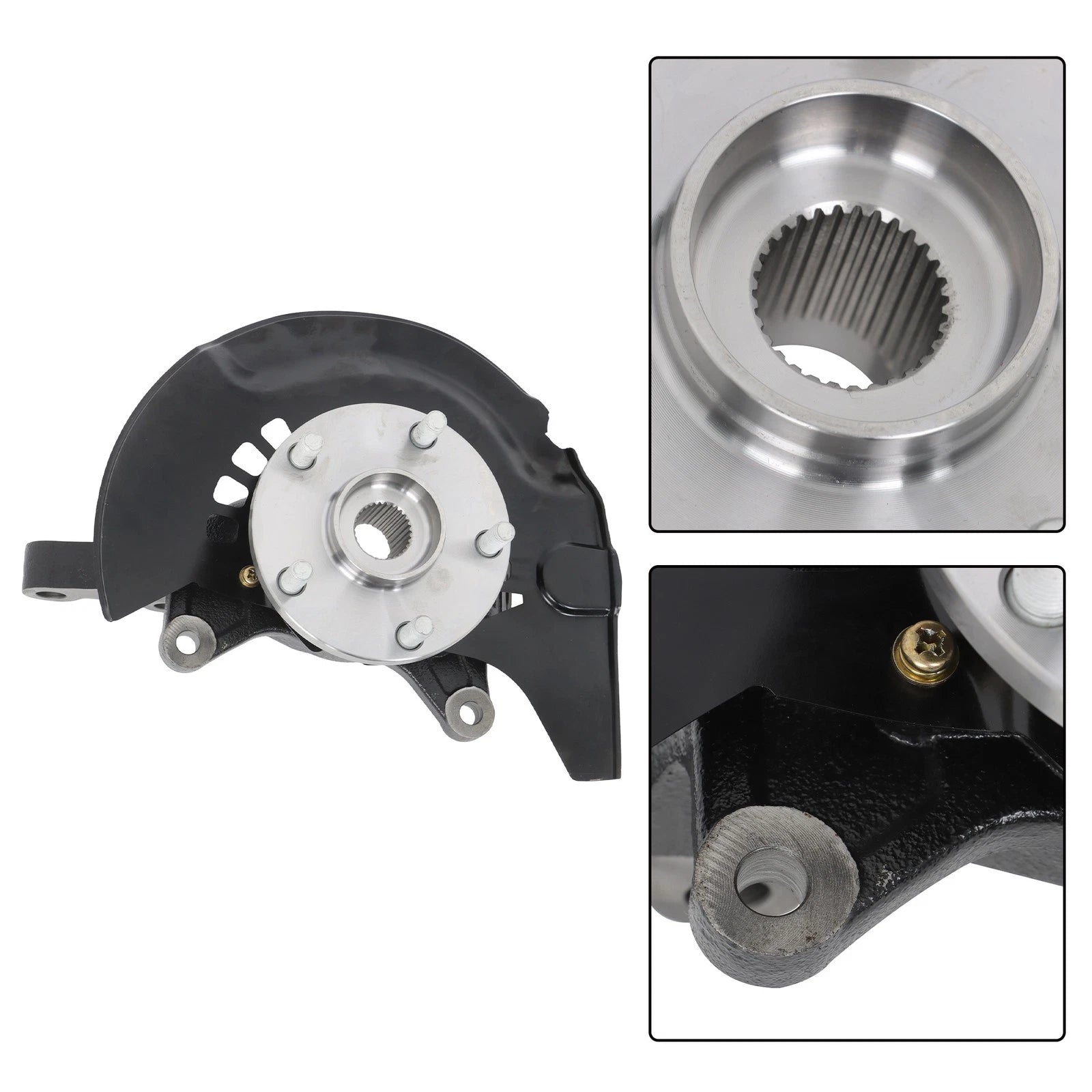 Set of 2 Front Steering Knuckle & Wheel Bearing Hub for Toyota Sienna (2004–2010)
